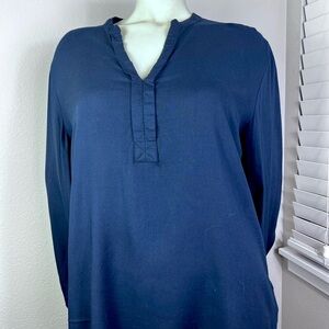 Tommy Hilfiger Women’s Navy XL Long Sleeve Blouse
